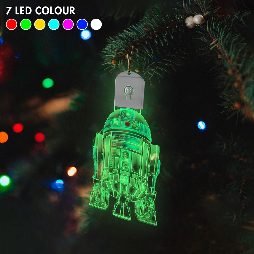 Robot Galaxy - Christmas The Force Shaped Led Acrylic Ornament