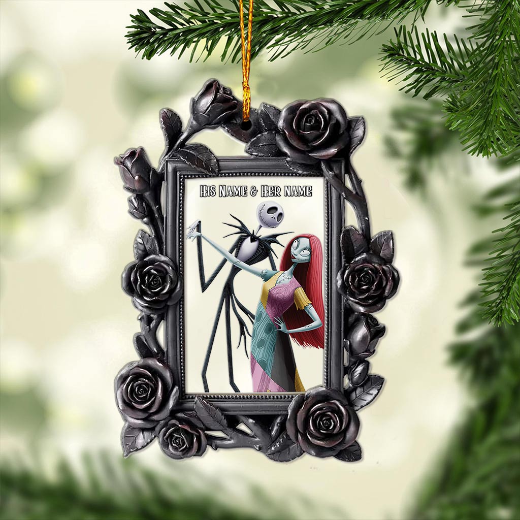 Love In The Dark - Personalized Christmas Nightmare Layers Mix Ornament