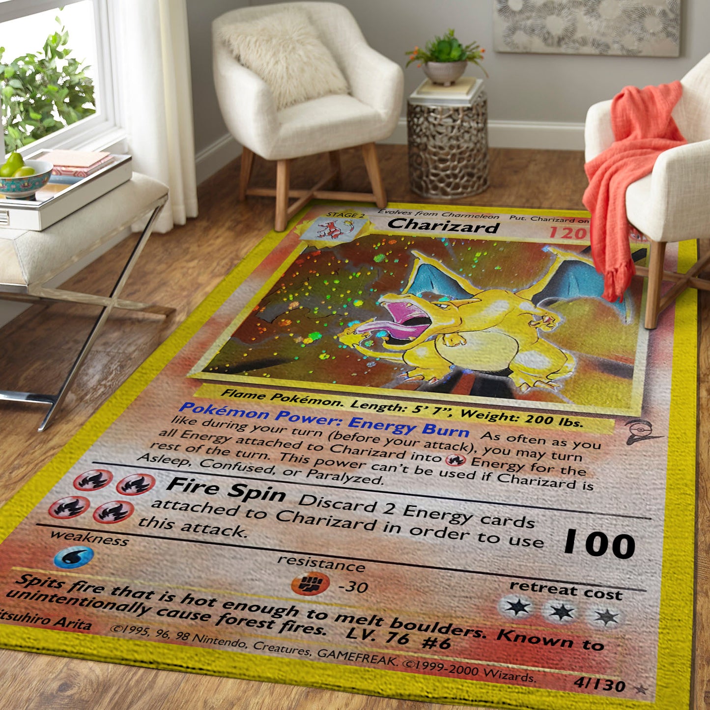 Fire Dragon Monster Trainer Rug 0223