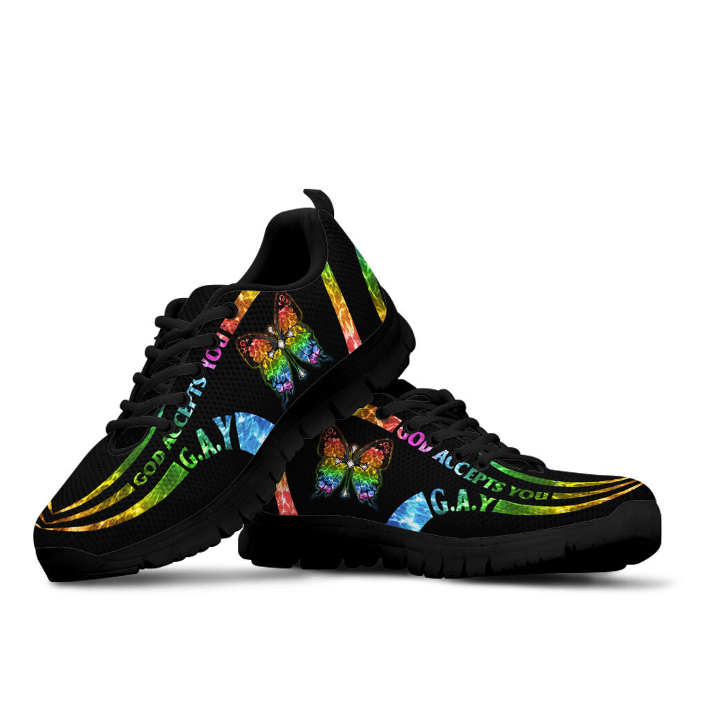God Accepts You LGBT Support Sneakers 0622