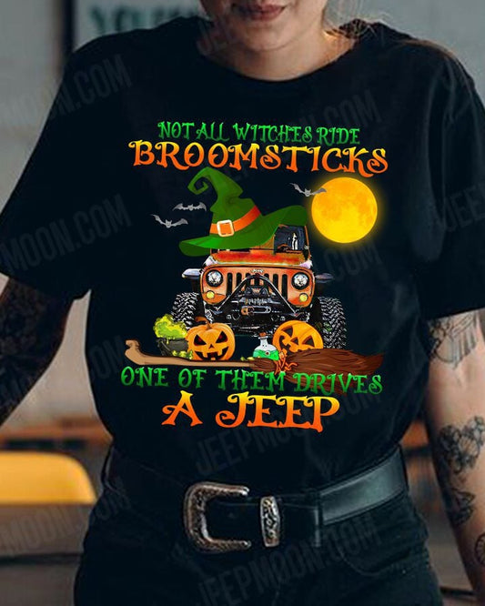 Not All Witch Ride Broomsticks Car T-shirt and Hoodie 0823