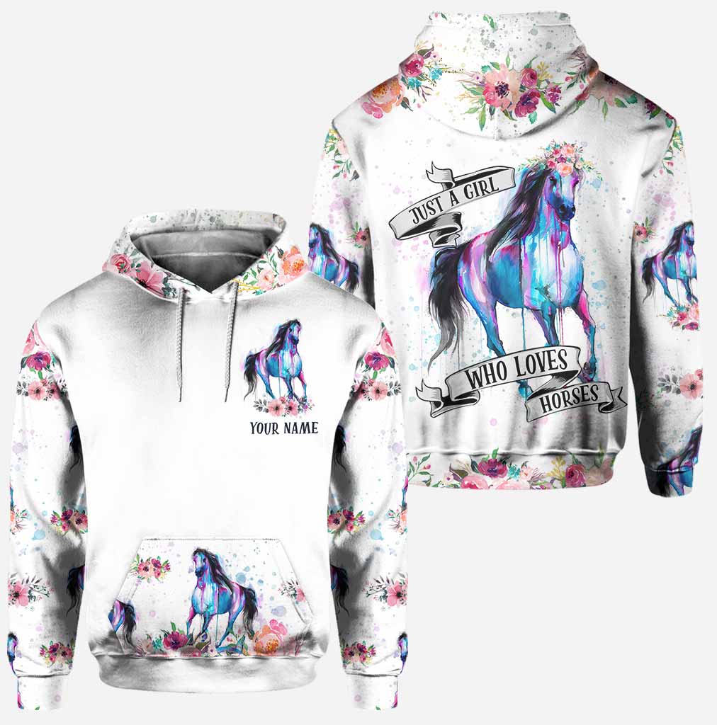 Just A Girl - Personalized Horse Hoodie and Leggings