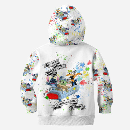 In A World Where You Can Be Anything - Personalized Autism Awareness Hoodie And Leggings