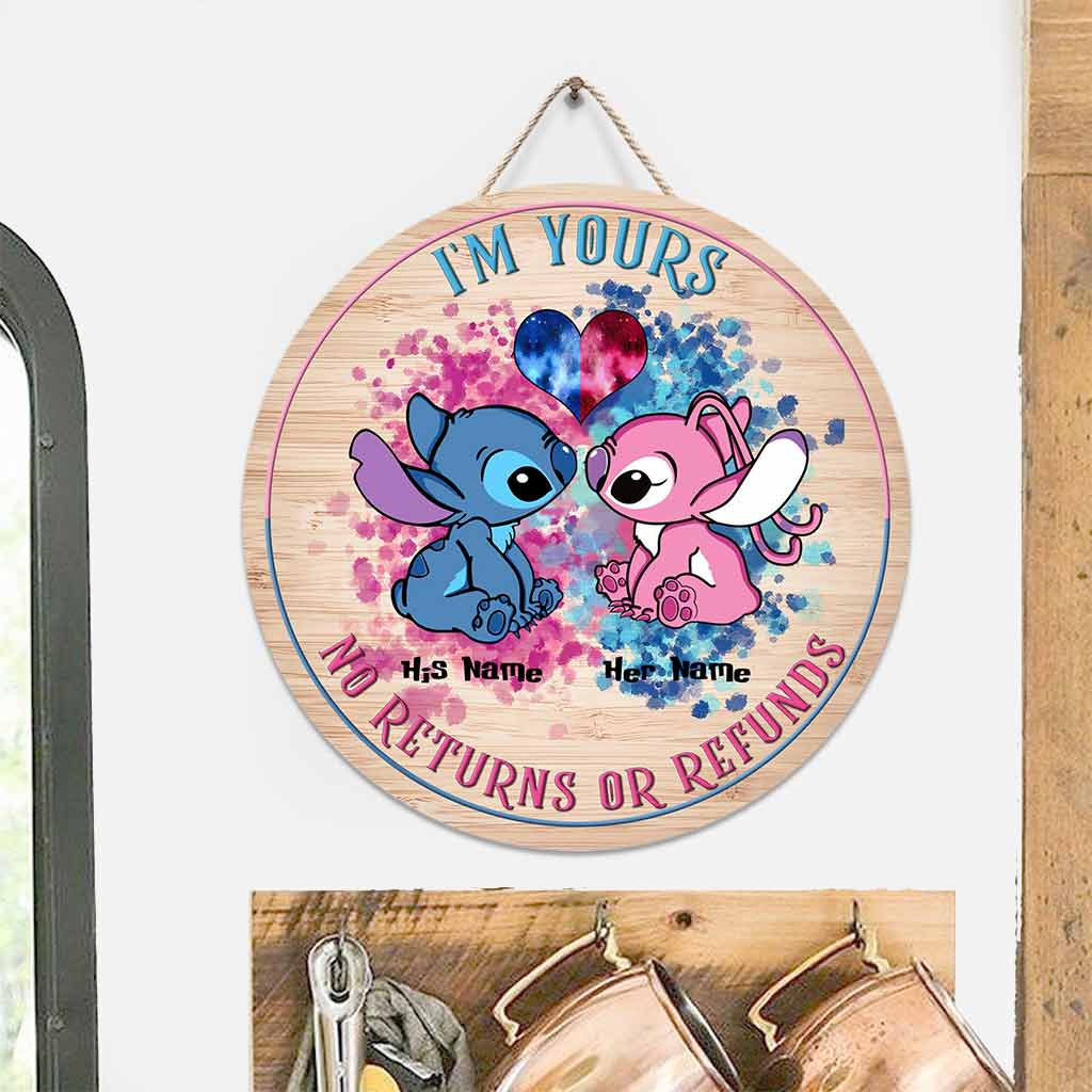 I'm Yours - Personalized Round Wood Sign