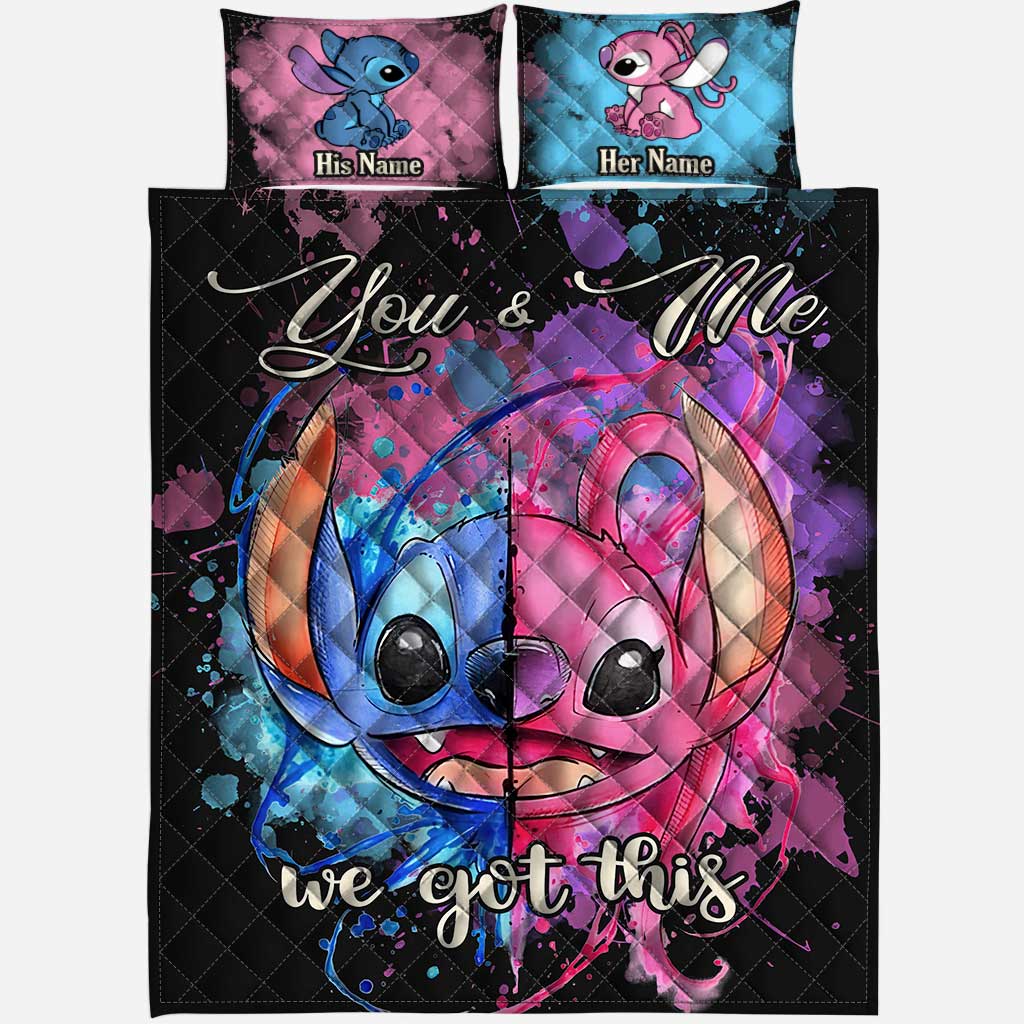 You And Me We Got This - Personalized Couple Ohana Quilt Set