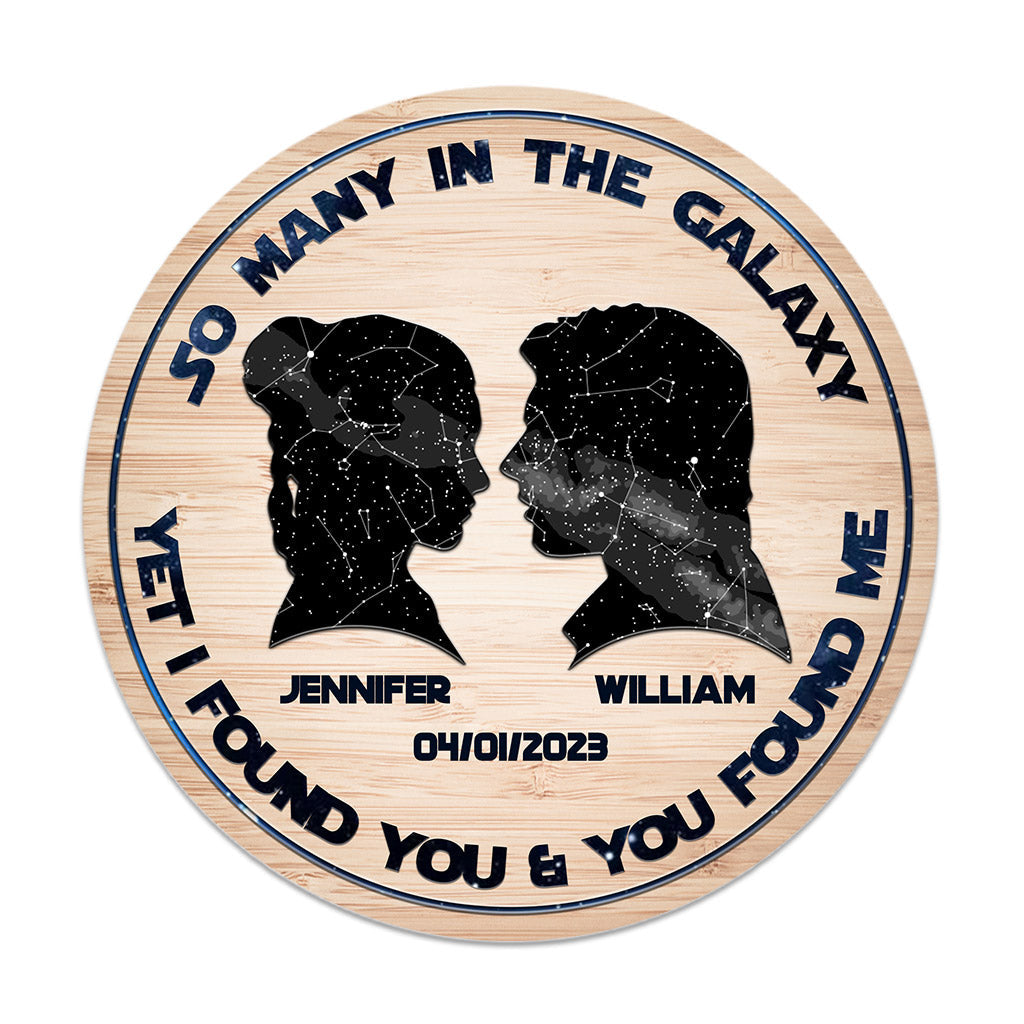 I Love You I Know - Personalized The Force Round Wood Sign