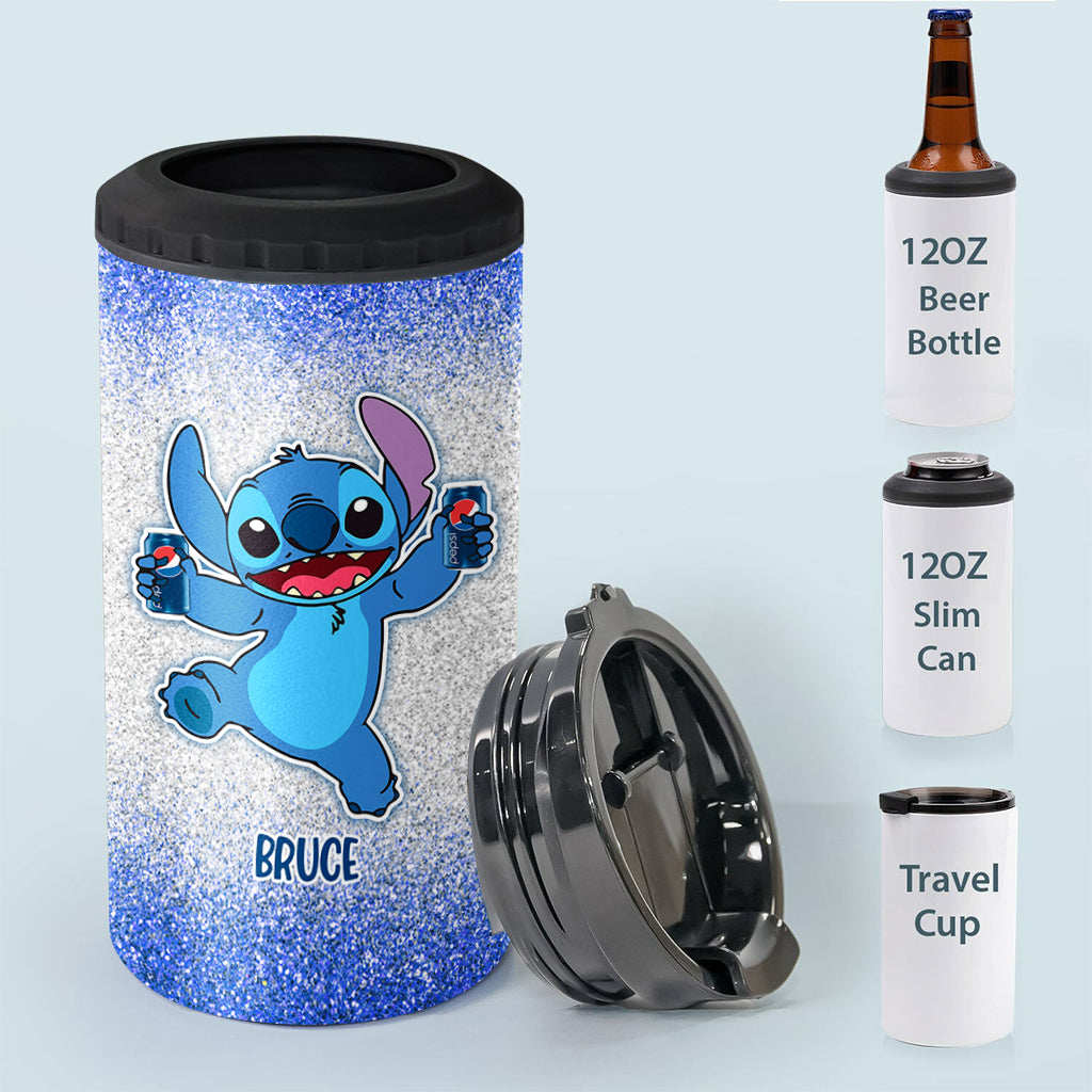 A Day Without - Personalized Blue Soft Drink Can Cooler