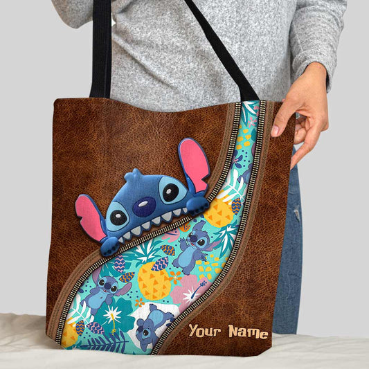 Ohana Tropical Pattern - Personalized Ohana Tote Bag