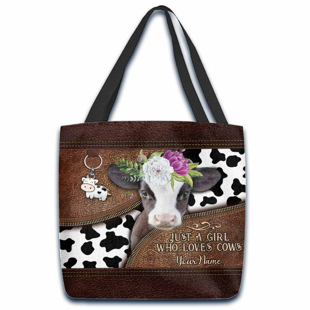 Just A Girl Who Loves Cows - Personalized Tote Bag