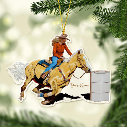 Love Horses - Personalized Christmas Horse Transparent Ornament