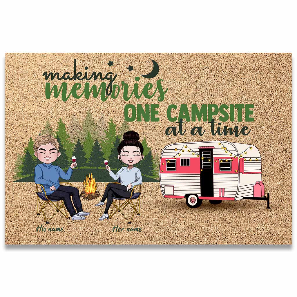 Making Memories One Campsite At A Time - Personalized Camping Doormat