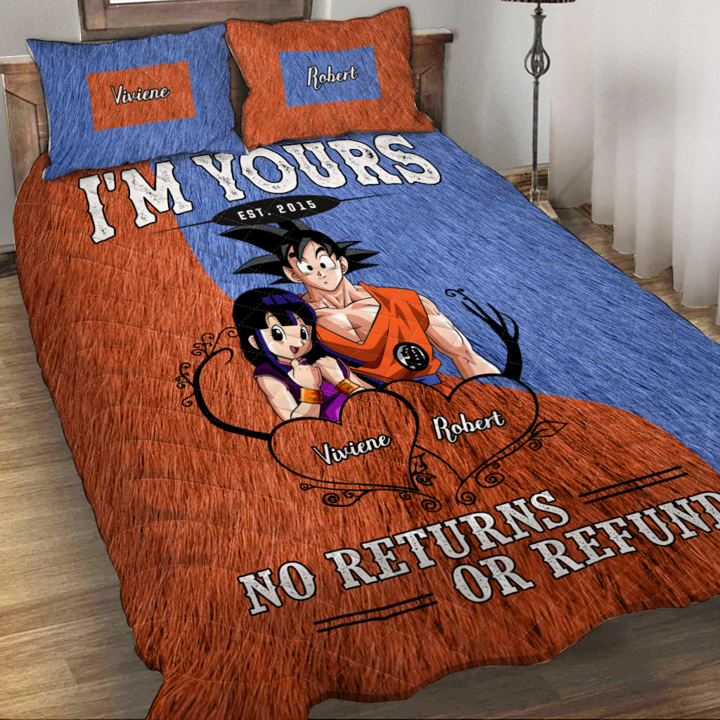 I'm Yours No Returns Or Refunds - Personalized Seven Balls Quilt Set