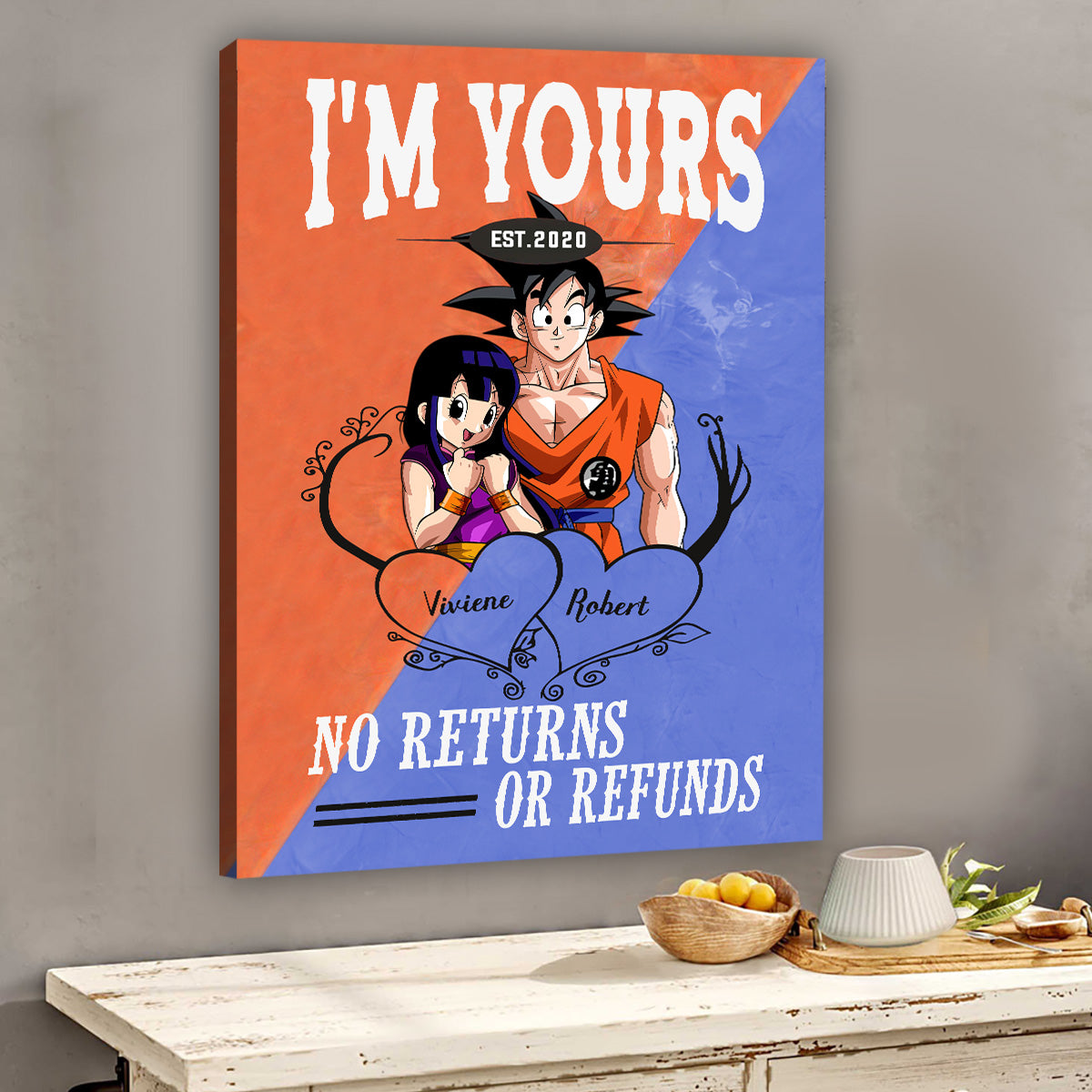I'm Yours No Returns Or Refunds - Personalized Seven Balls Canvas and Poster