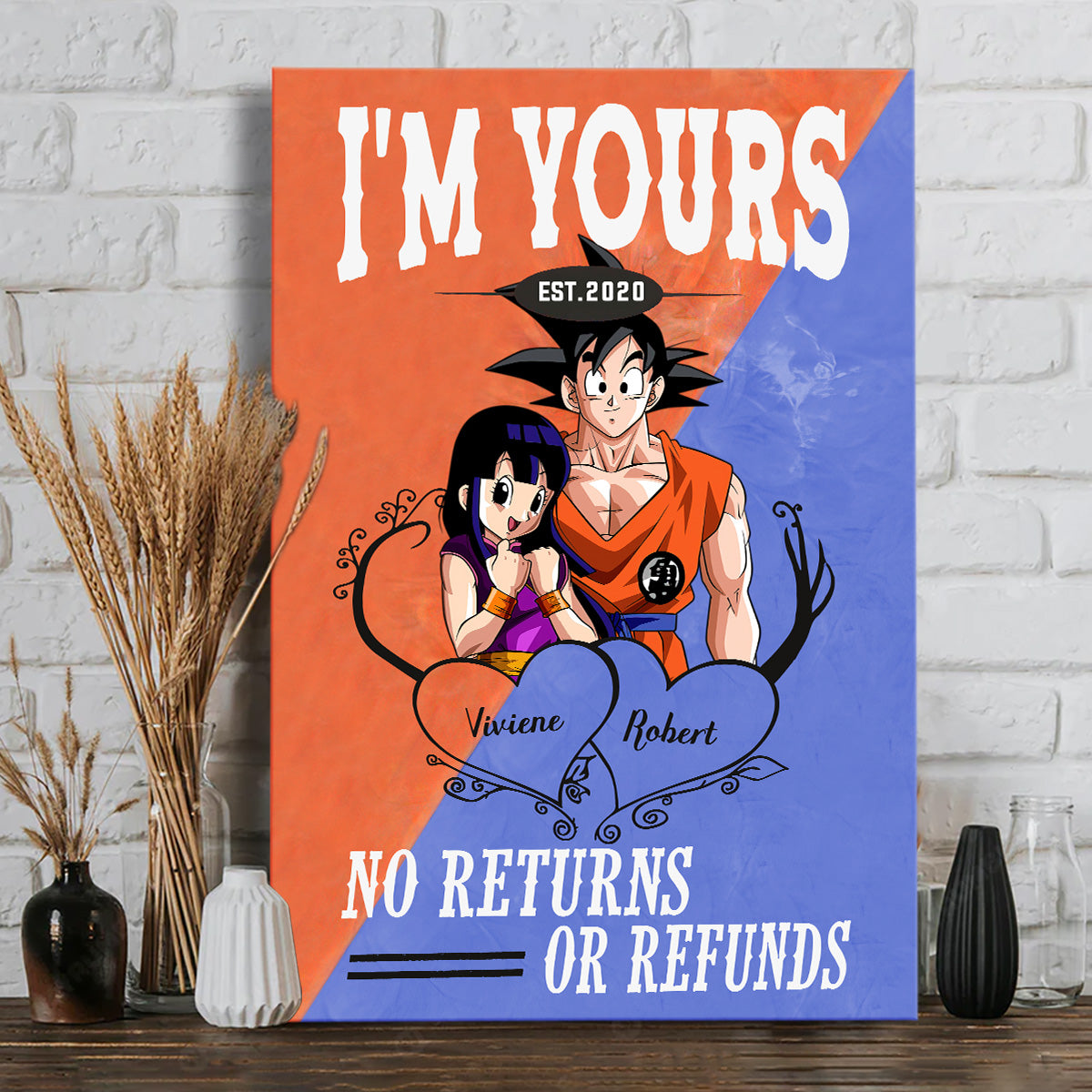 I'm Yours No Returns Or Refunds - Personalized Seven Balls Canvas and Poster