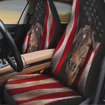 Love Horses - Independence Day Seat Covers