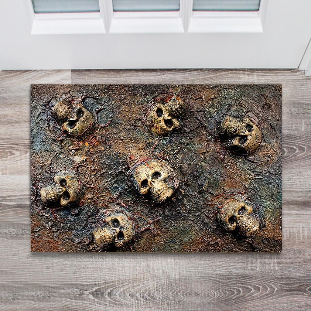 Skulls 3D Pattern Print Doormat