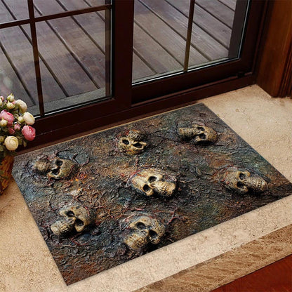 Skulls 3D Pattern Print Doormat