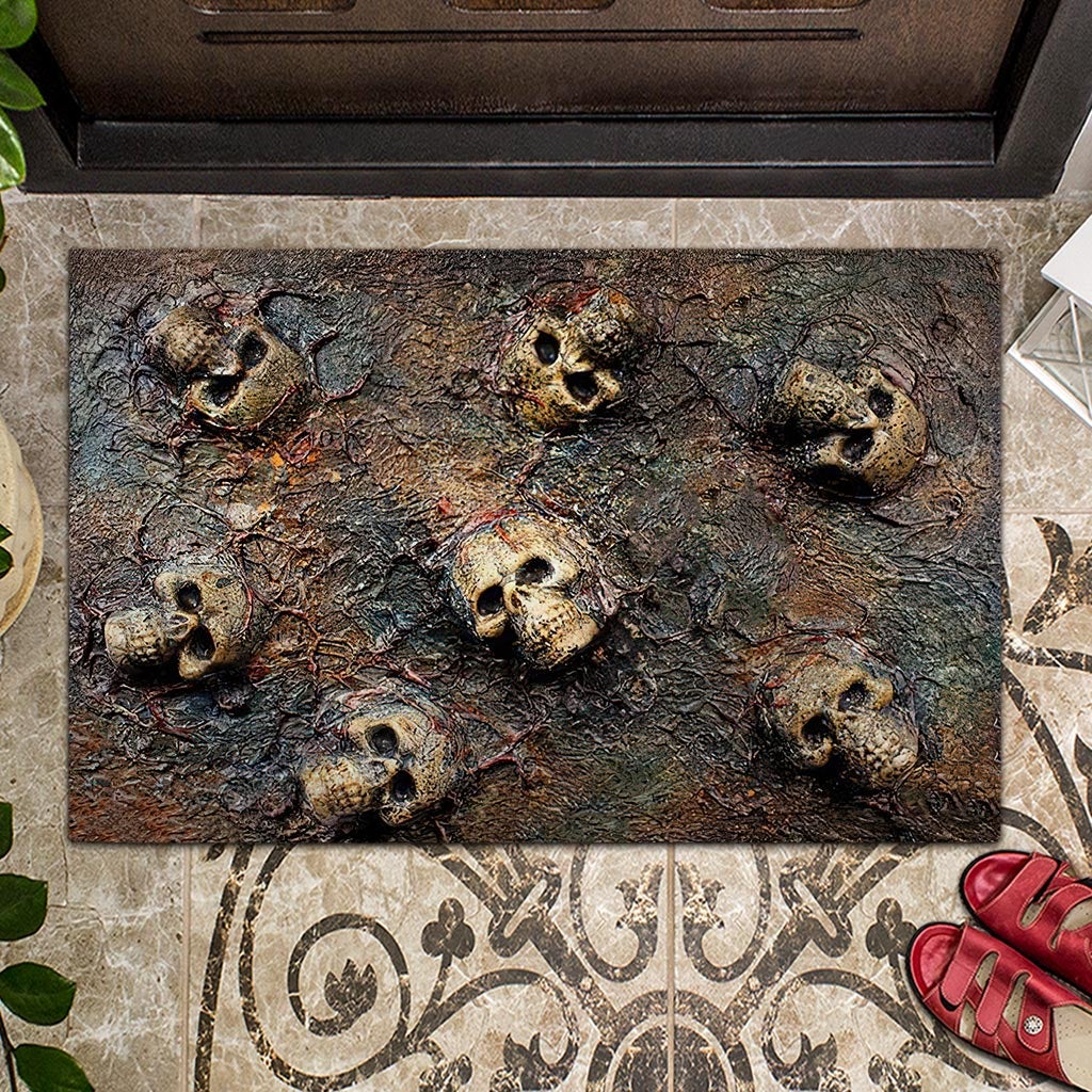 Skulls 3D Pattern Print Doormat