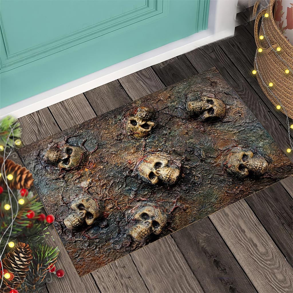 Skulls 3D Pattern Print Doormat