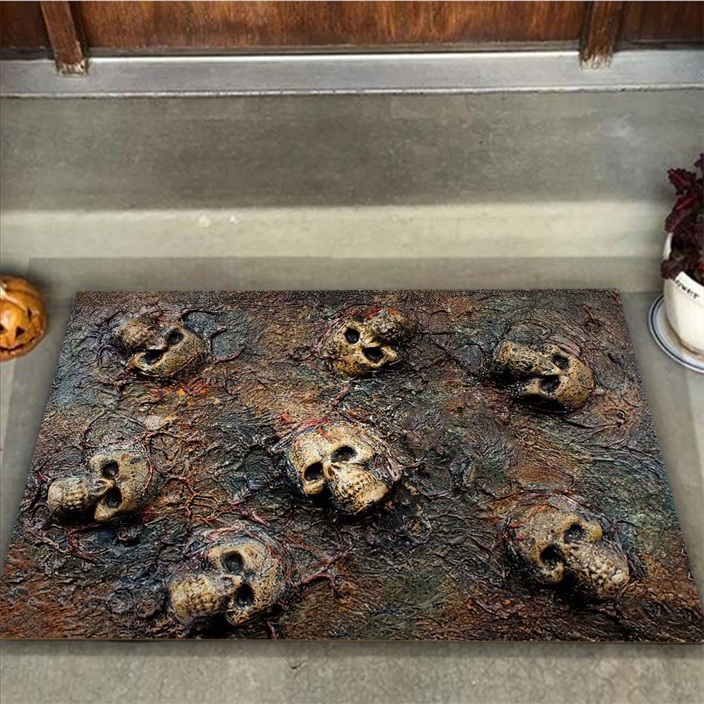 Skulls 3D Pattern Print Doormat