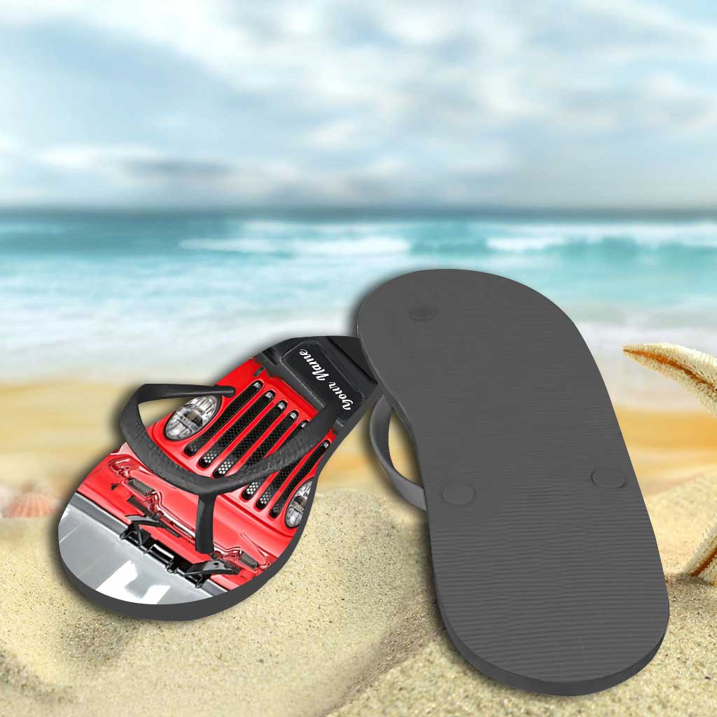 Flip Flops & Jp Kinda Girl - Personalized Car Flip Flops