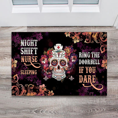 Night Shift Nurse Sleeping - Nurse Doormat