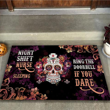 Night Shift Nurse Sleeping - Nurse Doormat