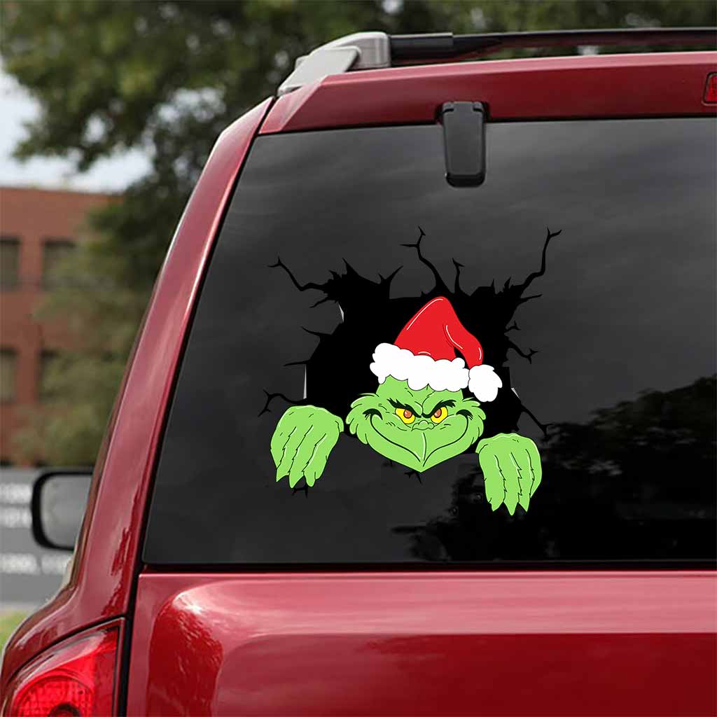 Peeking - Christmas Decal Die Cut