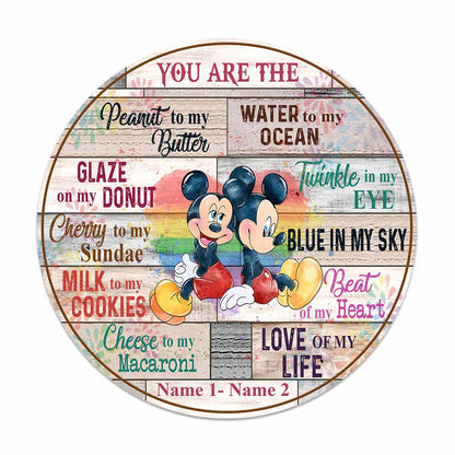 You Are The Love Of My Life - Personalized Couple LGBT Support Round Wood Sign