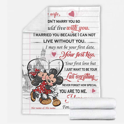 Magic Couple - Personalized Mouse Blanket