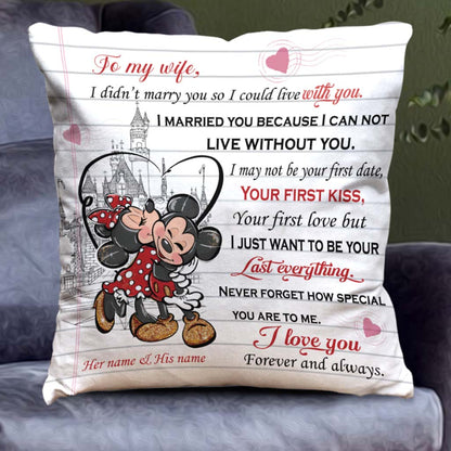 Magic Couple - Personalized Mouse Throw Pillow