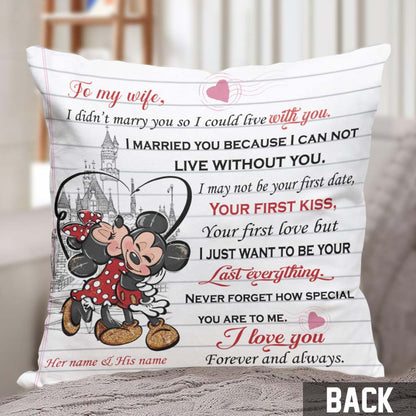 Magic Couple - Personalized Mouse Throw Pillow