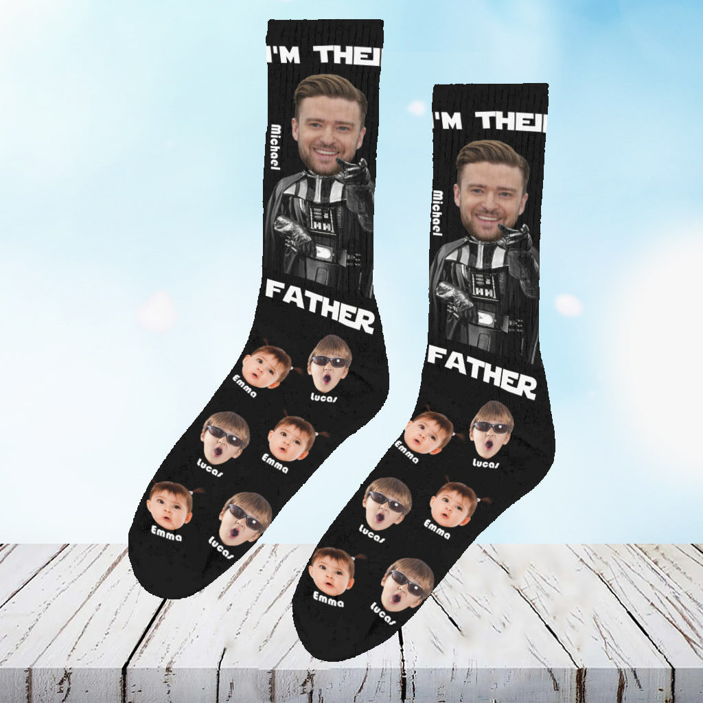 I'm Their Father - Personalized Father Socks