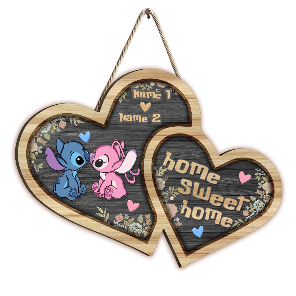 Home Sweet Home - Personalized Ohana Wood Sign