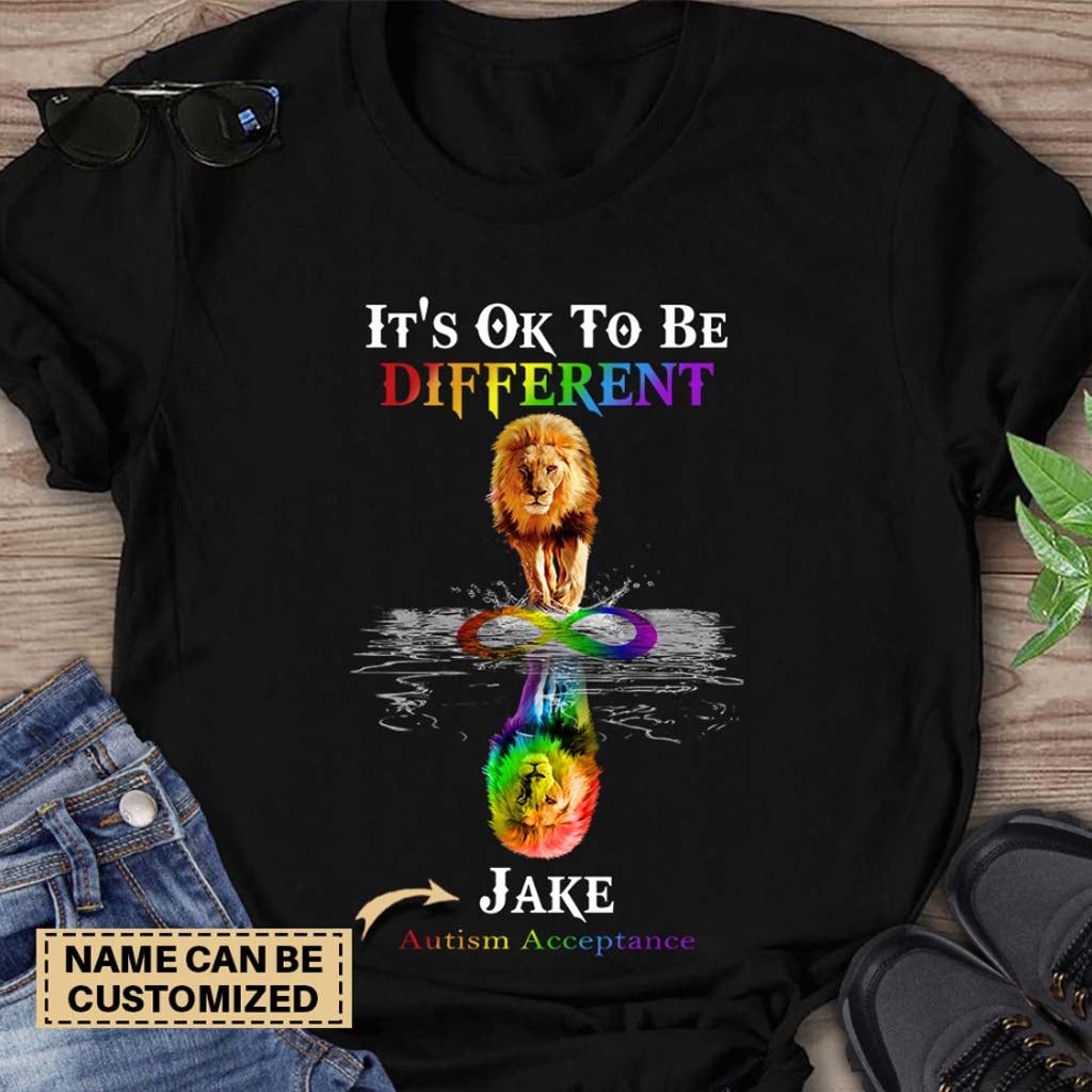 It's Ok To Be Different - Autism Acceptance Personalized T-shirt and Hoodie