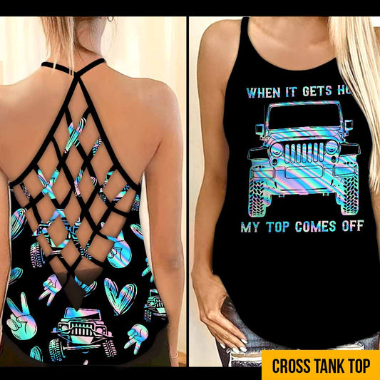 When It Gets Hot  - Car Cross Tank Top