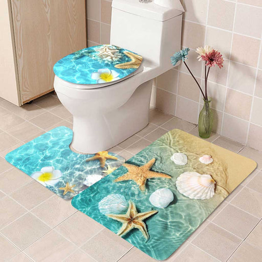 Beach Lover - Sea Lover 3 Pieces Bathroom Mats Set