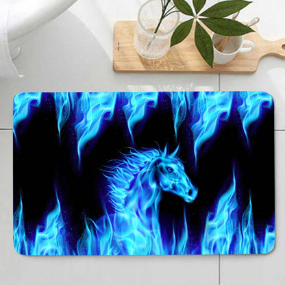 Cold Fire - Horse 3 Pieces Bathroom Mats Set