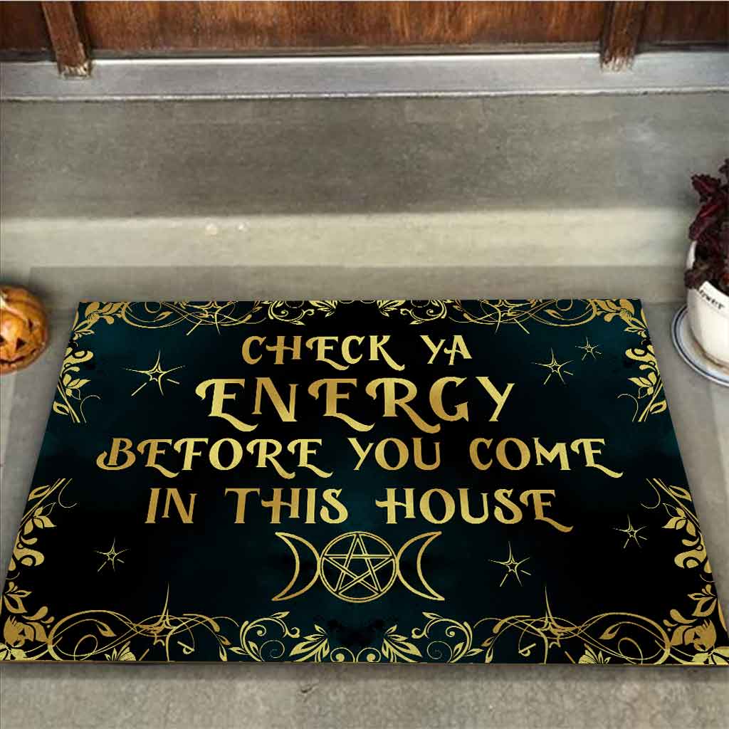 Check Ya Energy - Personalized Witch Doormat