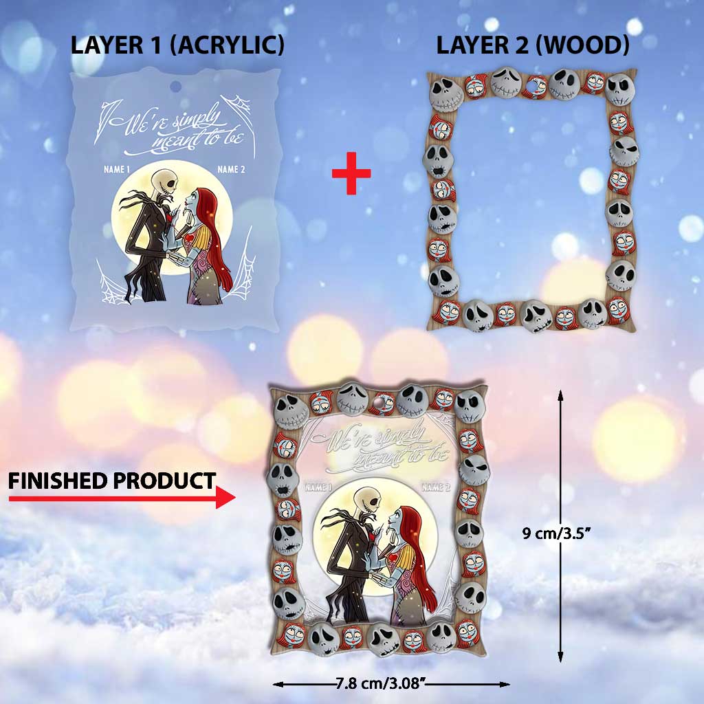 We're Simply Meant To Be - Personalized Christmas Nightmare Layers Mix Ornament