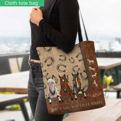 Love Horses - Personalized Tote Bag