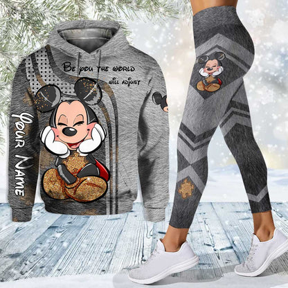 Be You The World Will Adjust - Personalized Autism Awareness Hoodie And Leggings