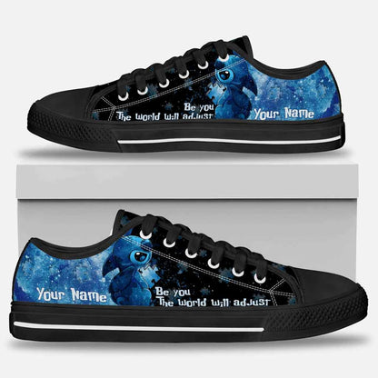 Be You The World Will Adjust - Personalized Autism Awareness Low Top Shoes