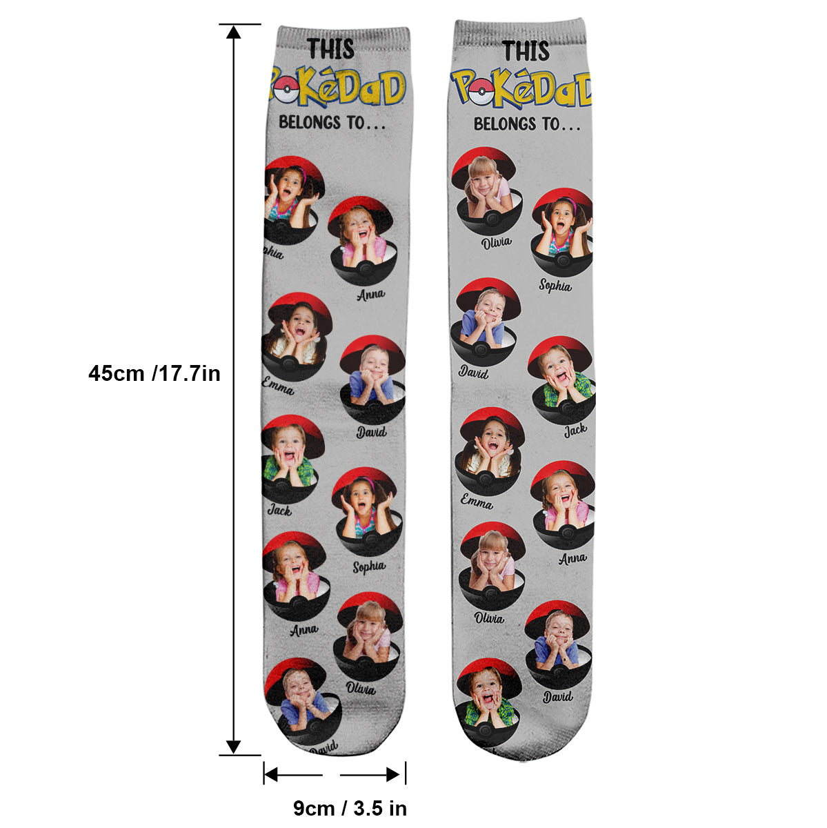 Pokédad Pokémom - Personalized Monster Trainer Socks