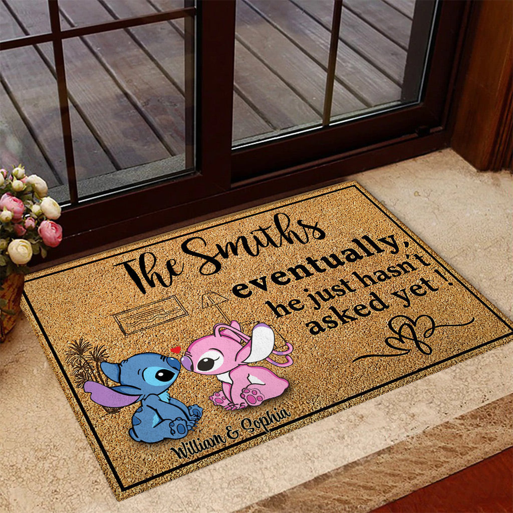 Eventually He Just Hasn‘t Asked Yet - Personalized Ohana Doormat