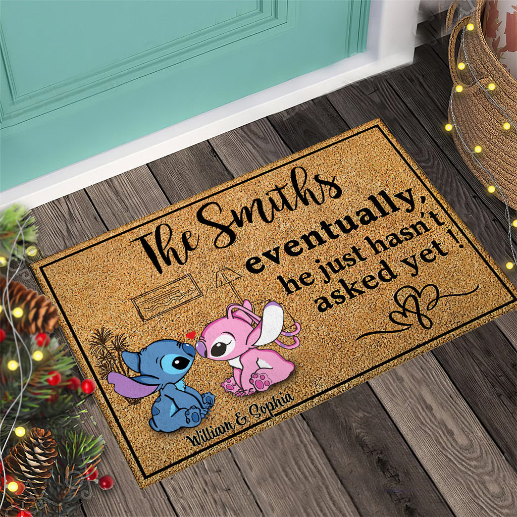 Eventually He Just Hasn‘t Asked Yet - Personalized Ohana Doormat