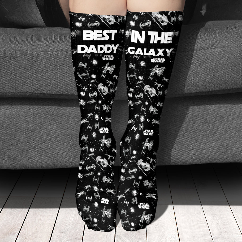 Best Daddy In The Galaxy - Personalized The Force Socks