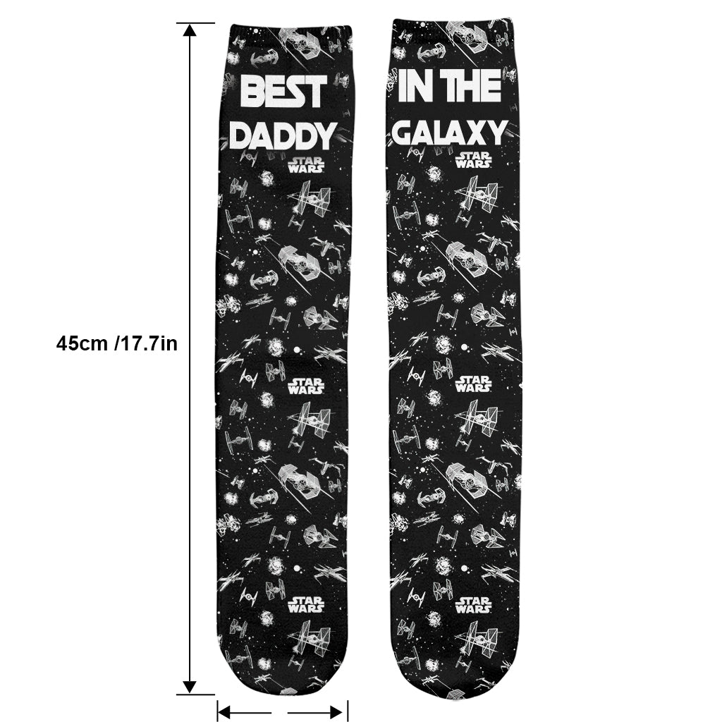 Best Daddy In The Galaxy - Personalized The Force Socks