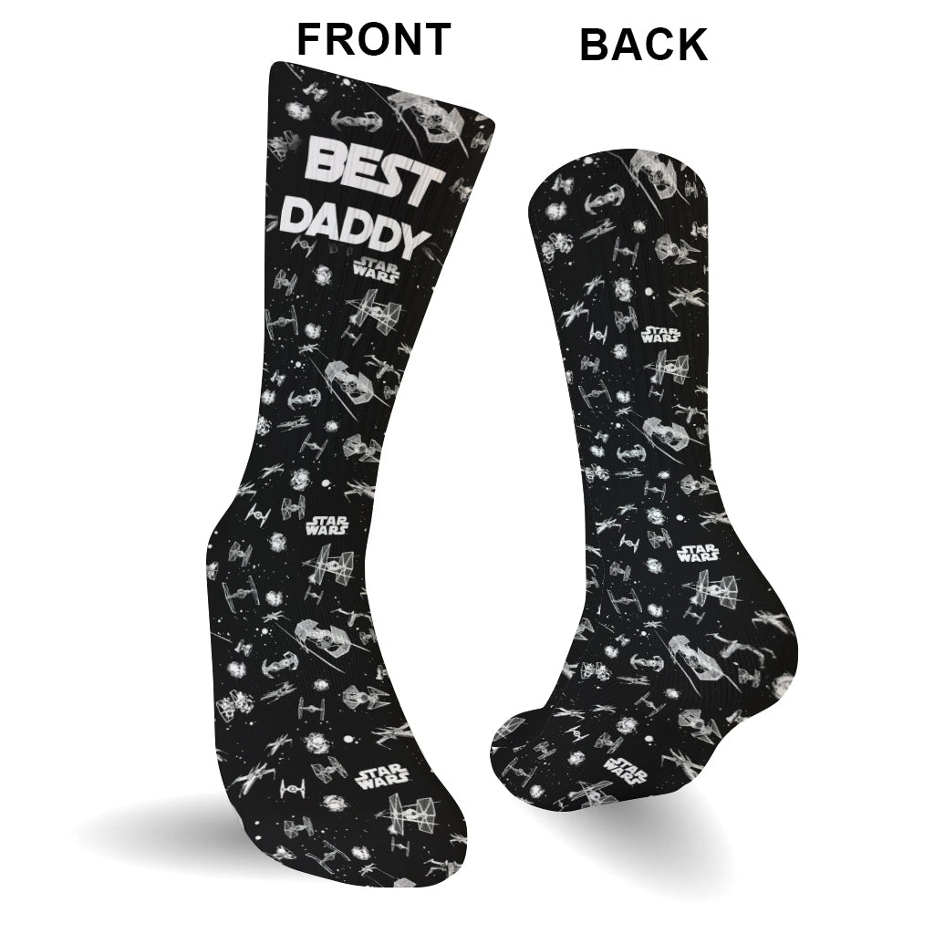 Best Daddy In The Galaxy - Personalized The Force Socks