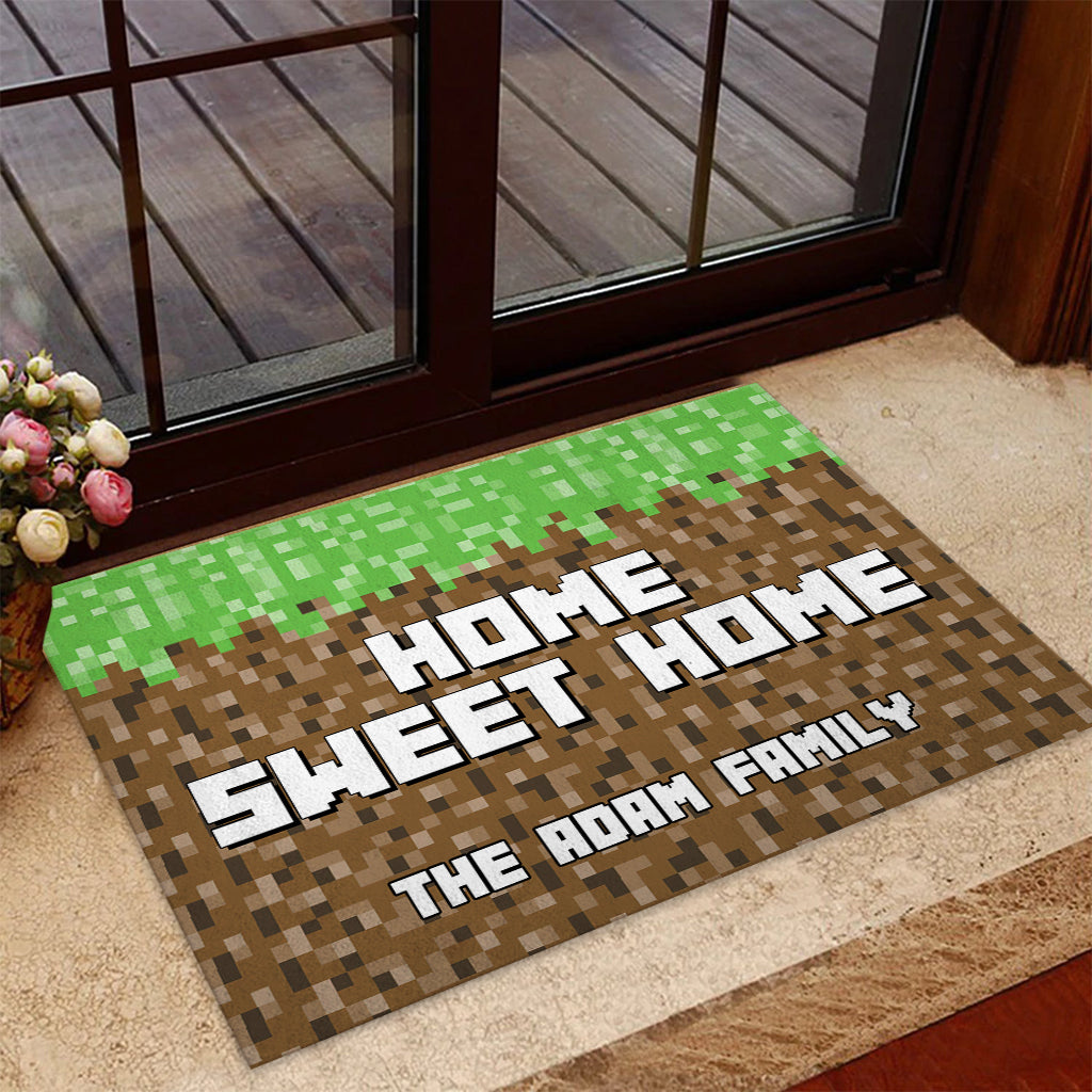 Home Sweet Home - Personalized Block World Doormat